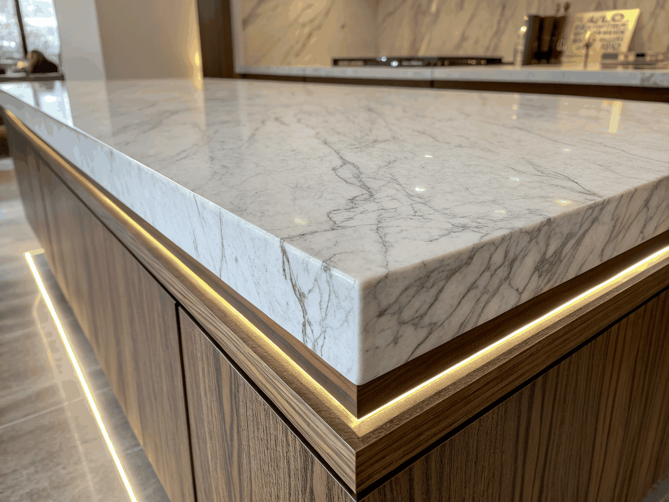 Close up of high-quality architectural upgrades and materials